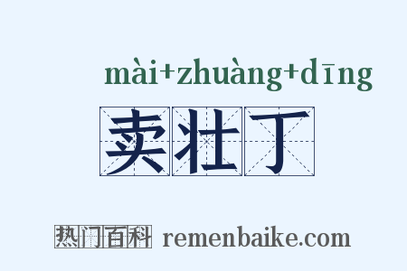 卖壮丁是什么意思的图片